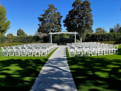 Wedding Garden at Mile Square with sunny ceremony space.